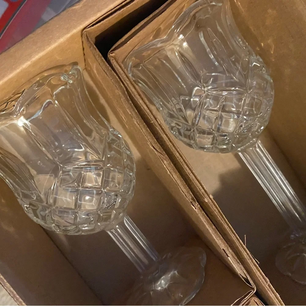 New Home Interiors Stemmed Glass Candle Holder Set | 3-Piece Votive Holders